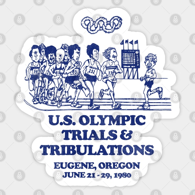 Vintage 1980 Defunct US Olympic Trials and Tribulations Sticker by darklordpug